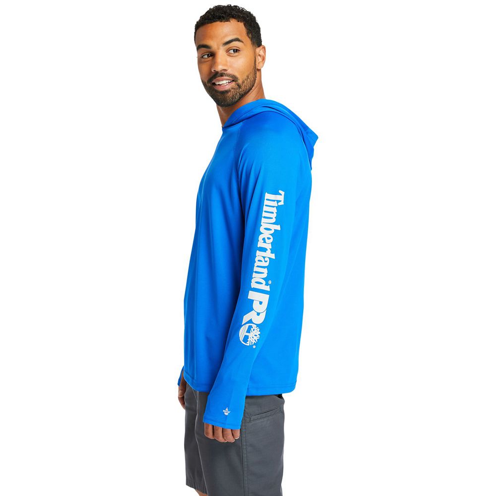 Sudadera Timberland Argentina Hombre - Pro® Wicking Good Hoodie - Azules - ECOKBV-073